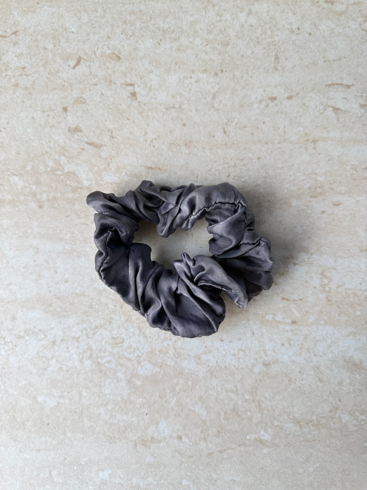 Small Silk Scrunchie - grey