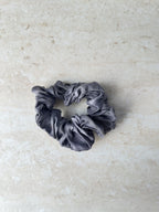 Small Silk Scrunchie - grey