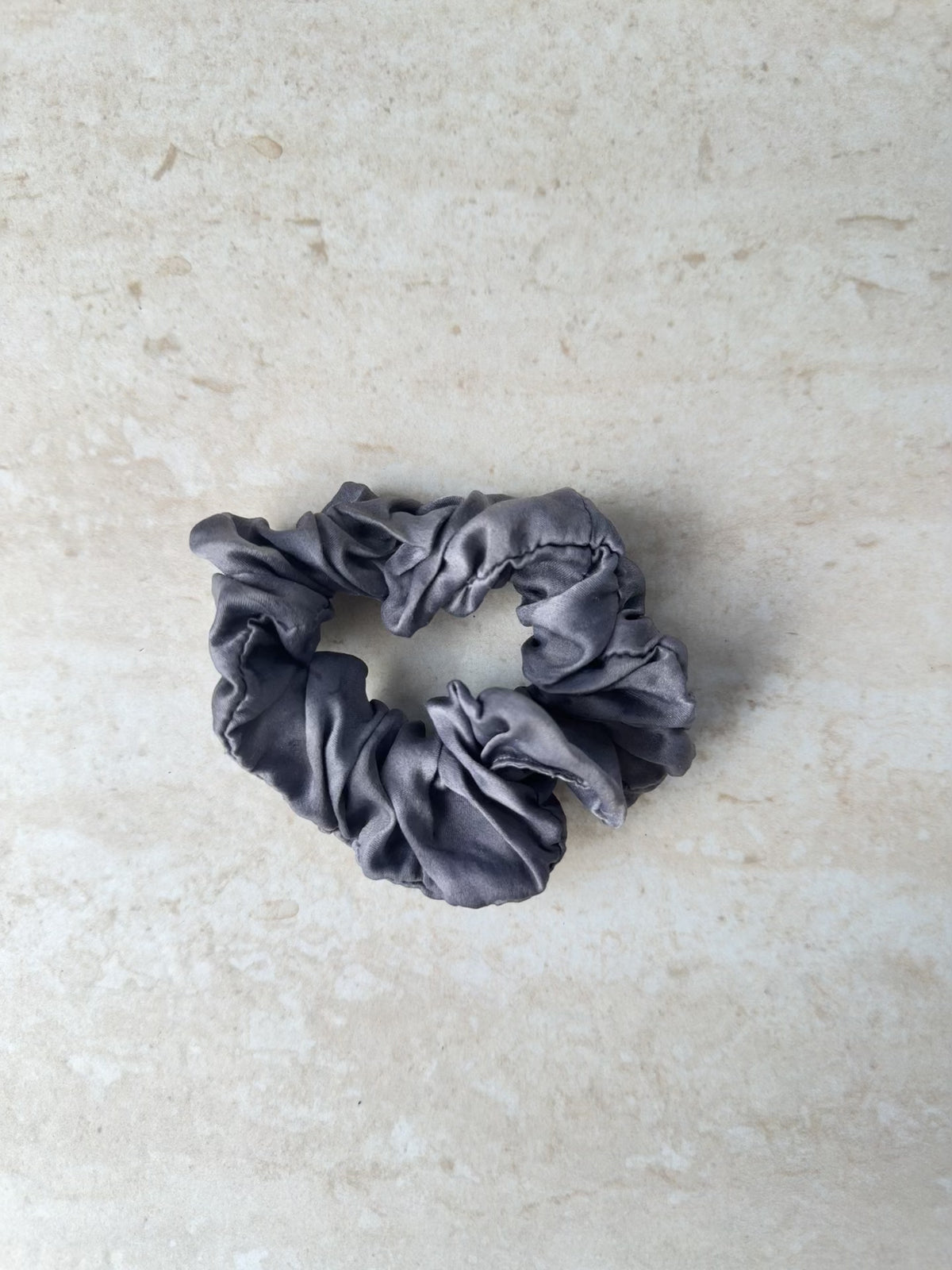Small Silk Scrunchie - grey